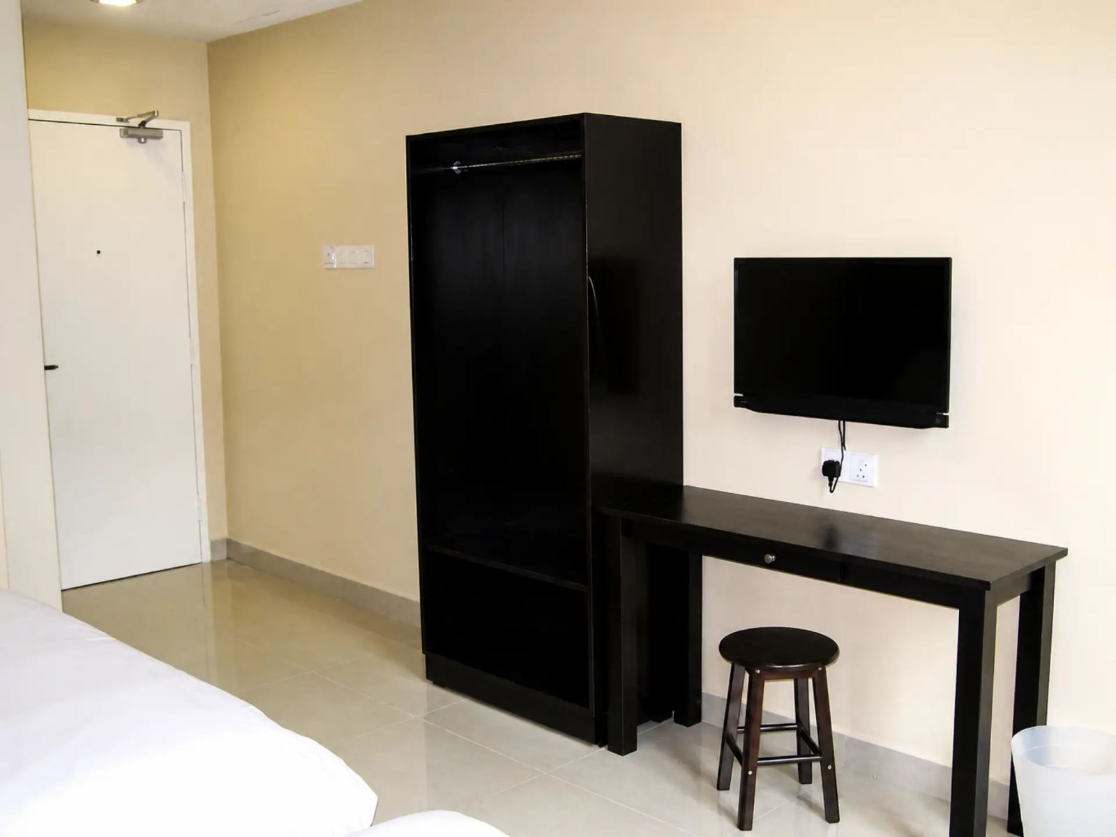 Room desk and television area